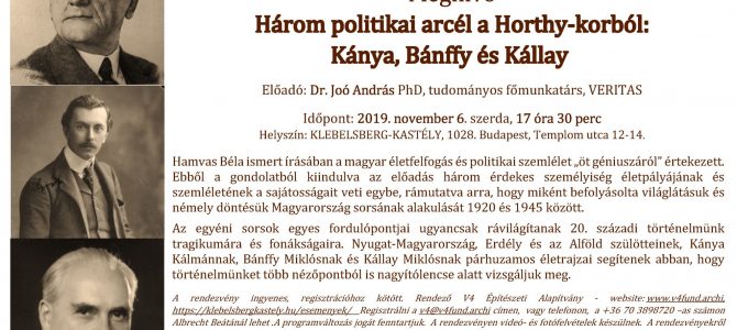 Három politikai arcél a Horthy-korból:  Kánya, Bánffy és Kállay